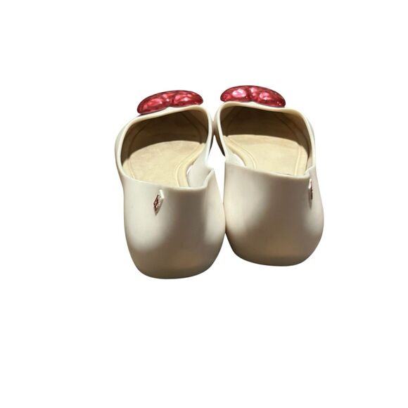 Zaxy Cream Ballerina Flats Metallic Pink Heart Jelly Flats Women's Size 5 - Picture 4 of 15